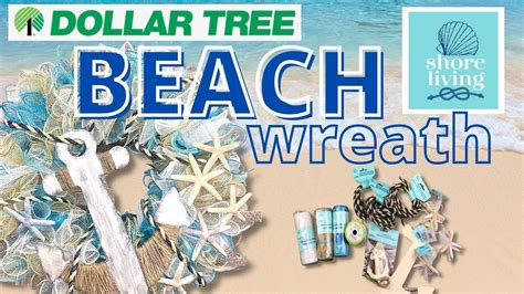 Dollar Tree Shore Living Beach Theme Wreath Curly Loop Method Easy