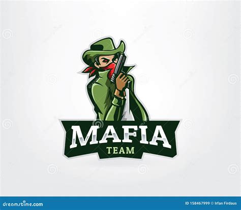 Gangster Mascot Logo Stock Vector Illustration Of Design 158467999