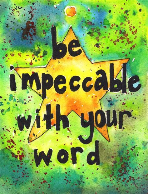 Positive Affirmation Artwork Be Impeccable With Your Word Etsy