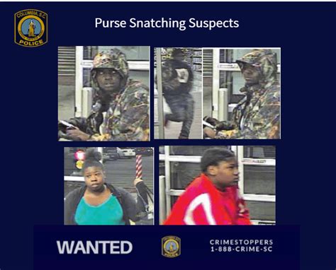 Crimestoppers Purse Snatching Suspects Wanted City Of Columbia Police Department