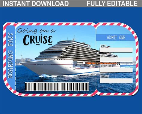 Cruise Ticket Printable