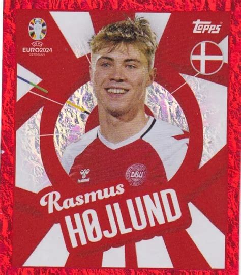 Topps Uefa Euro Sticker Swiss Edition Den Ptw Rasmus H Jlund Eur