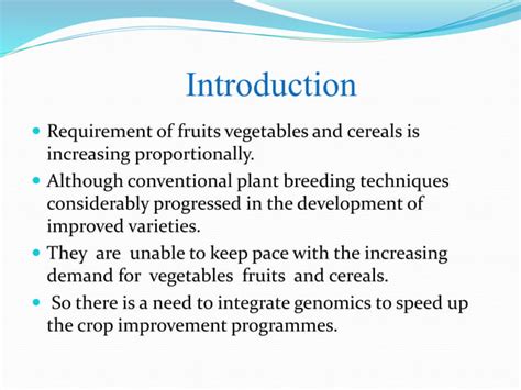 Applications of genomics in plants | PPT