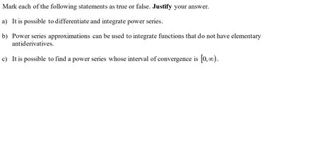 Solved Mark Each Of The Following Statements As True Or Chegg