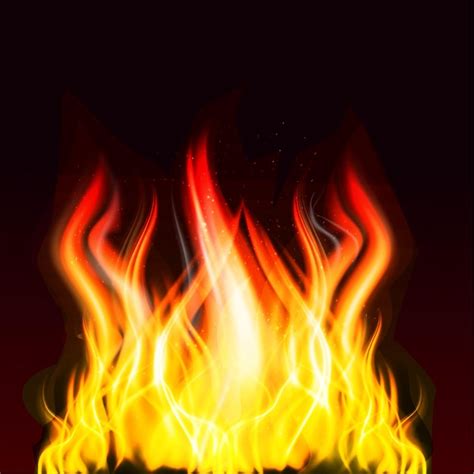 Premium Vector Fire Flame Realistic Background Isolated