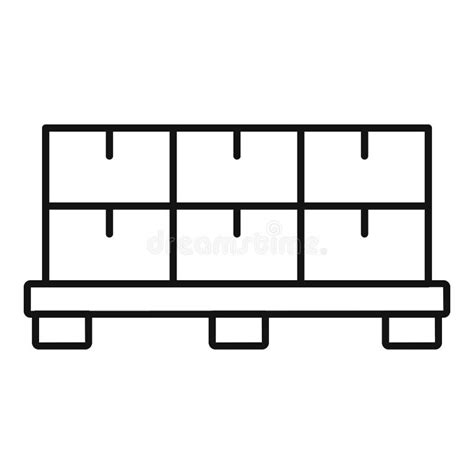 Pictogram Van De Melkdoos Van De Pallet Overzichtsstijl Vector