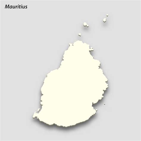 Premium Vector 3d Isometric Map Of Mauritius Isolated With Shadow