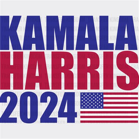 Kamala Harris 2024 Us Flag Design Election 2024 Dtf Transfer