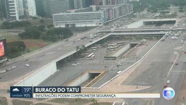 Bom Dia DF Rachaduras e infiltrações tomam conta do Buraco do Tatu