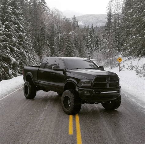 Blacked Out Lifted Ram 2500 Cummins Diesel Dodge Diesel Trucks Jacked Up Trucks Trucks