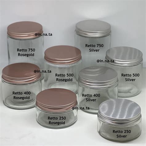 Jual 250ml 400ml 500ml 750ml Toples Jar Kaca Tutup Aluminum Retto