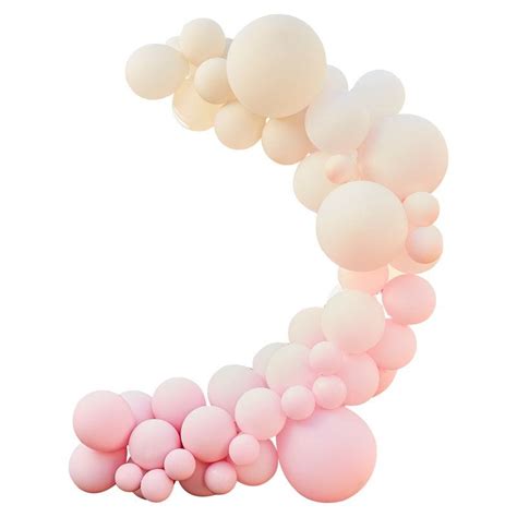 Nude And Pink Balloon Arch Kit 75 Balloons Party Delights