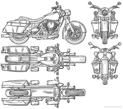 Motorcycle Bike Blueprints For 3D Modeling CGfrog