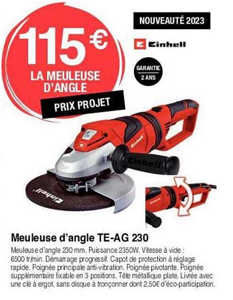 Offre Meuleuse D Angle Te Ag Einhell Chez Chretien Materiaux