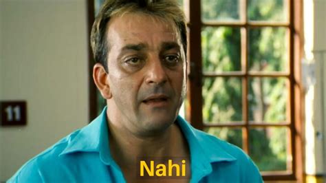 Nahi Meme Template Download Hilarious Sanjay Dutt Nahi Meme