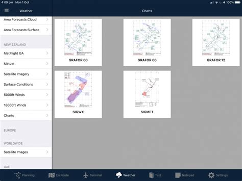Nz Weather Charts Avplan Efb Electronic Flight Bag