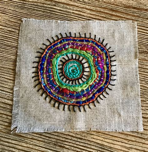 Mini Embroidered Mandala Claudia Moodyjones Miniature Embroidery