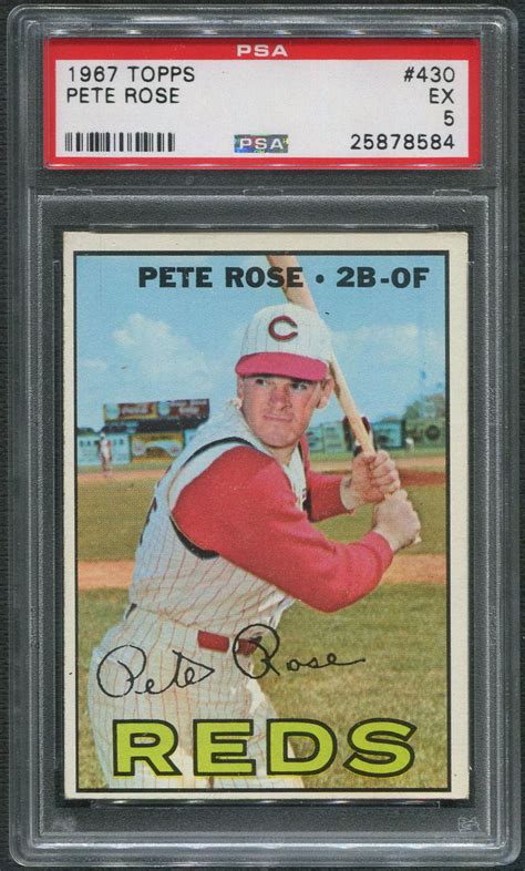 1967 Topps Baseball 430 Pete Rose Psa 5 Ex Da Card World