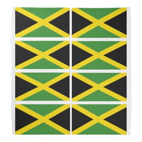 Jamaican Flag Pattern Green Yellow Black Jamaica Bandana Zazzle