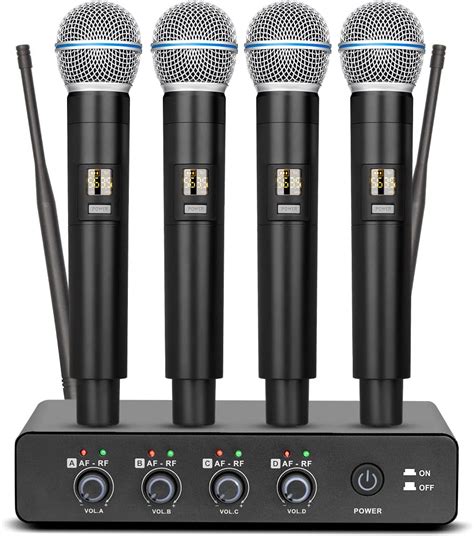 Depusheng R4 Microfono Wireless Karaoke UHF Corpo In Metallo