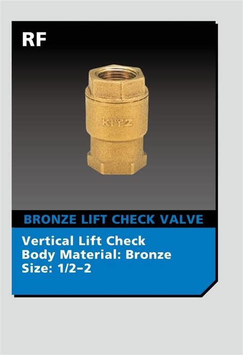 RF Kitz Bronze Lift Check Valve at Rs 500 piece लफट चक वलव in