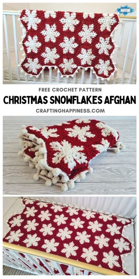 Christmas Snowflakes Afghan Crafting Happiness Crochet Throw