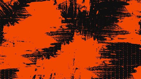 Abstract Chaos Orange Grunge Texture With Minimal Halftone Pattern In