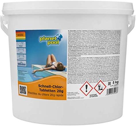 Planet Pool Schnell Chlor Tabletten für Pools 20 g Tabs 5 kg