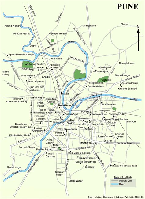 Map of Pune, Pune Tourist Maps, Pune Tourism Maps, Pune Travel Maps ...