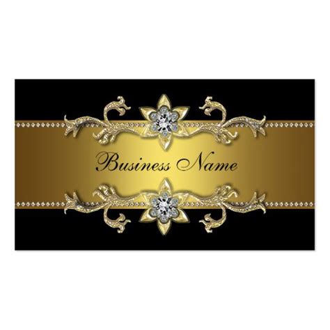 Elegant Black Gold Business Card | Zazzle