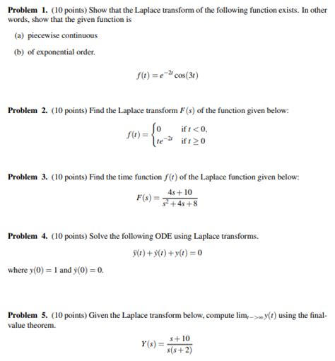 Solved Problem 1 10 Points Show That The Laplace