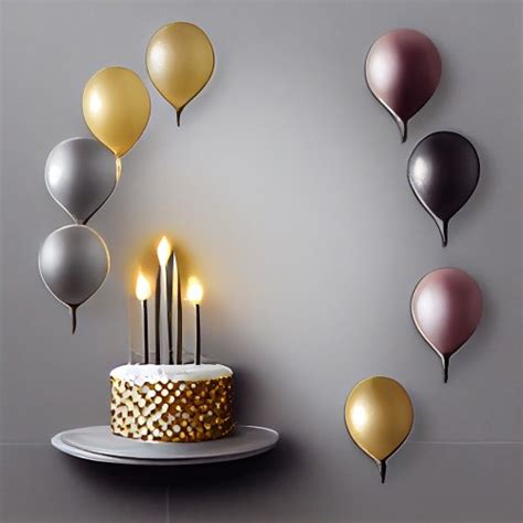 Free Silver And Gold Birthday Background Image