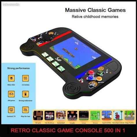 New Console de jeux vidéo Rétro Classique F3 Noir écran couleur 500