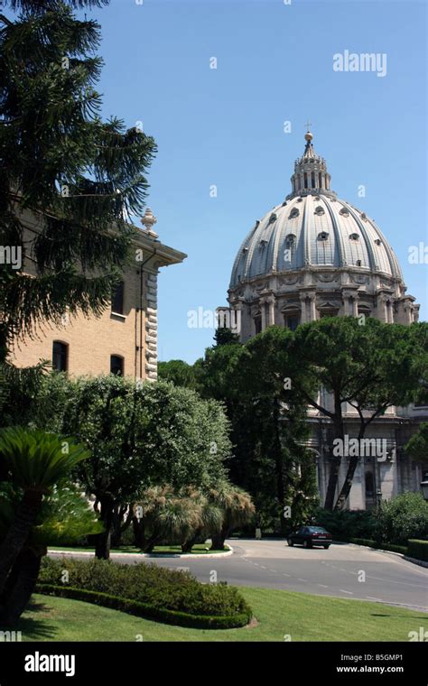 St. Peter's Basilica dome, view from Vatican gardens Stock Photo - Alamy