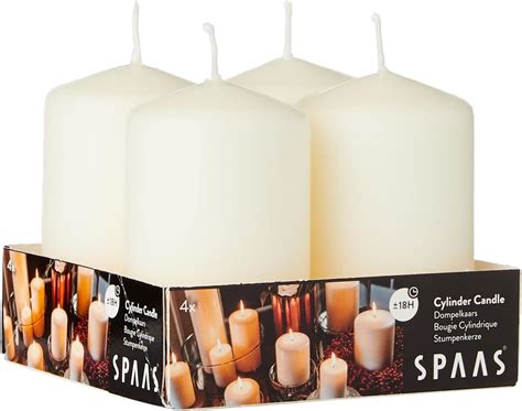 Spaas Unscented Pillar Candle Mm Hours Ivory S