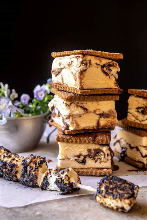 Toasted S Mores Ice Cream Sandwiches Half Baked Harvest