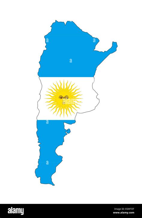 argentina country flag map shape national symbol Stock Photo - Alamy