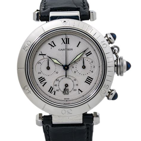 Cartier Pasha 1050 Chronograph Quartz Stainless Steel Unisex Watch At