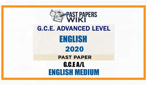 A L English Past Paper English Medium Past Papers Wiki