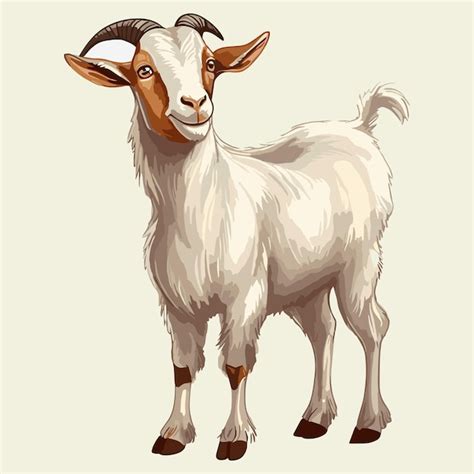 Goat Vector Cartoon Illustration Premium AI Generated Vector