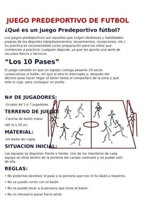 Ejemplos De Juegos Predeportivos Del Futbol De Salon Brainly Lat