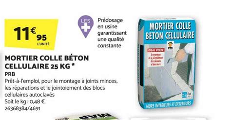 Promo Mortier Colle B Ton Cellulaire Kg Prb Chez Bricomarch