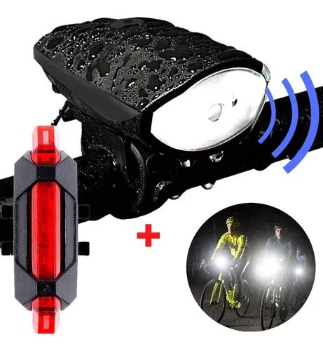 Kit Farol Bike Led C Buzina Sinalizador Traseiro Brinde Mercadolivre