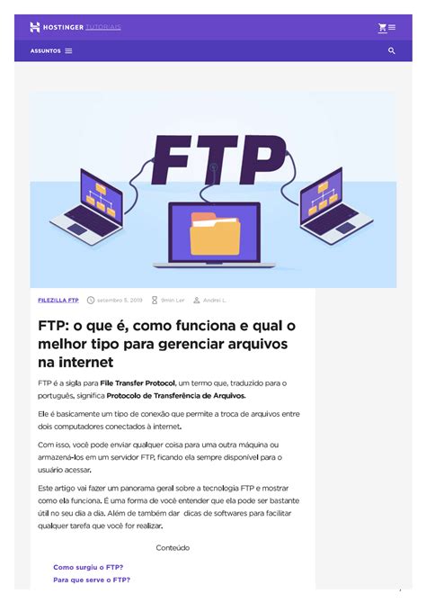 FTP - O que é FTP - Informática Básica