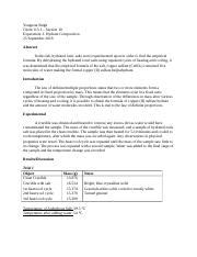 Chem Docx Yougeeta Singh Chem Section Experiment Hydrate