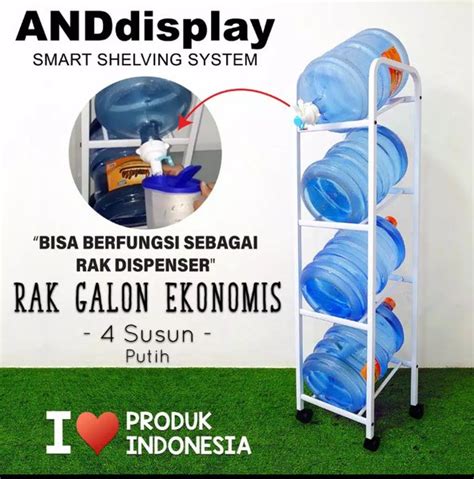 Jual Rak Galon Aqua 4 Susun Keatas Braket 4 Tingkat Rak Penyimpanan