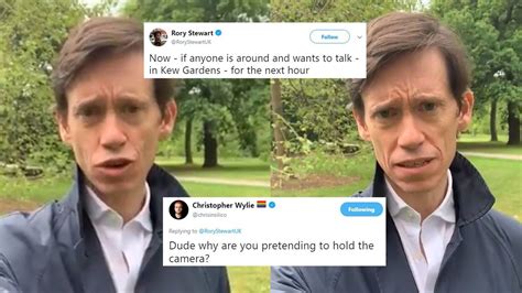 Tory Leadership Campaign Rory Stewart Admits To Recording Fake Selfie