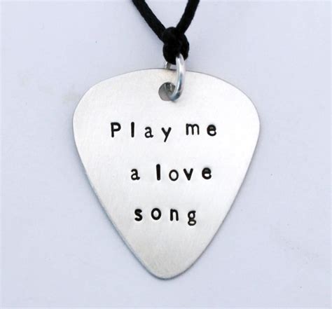 PERSONALIZED GUITAR PICK Necklace Lyric Art Custom