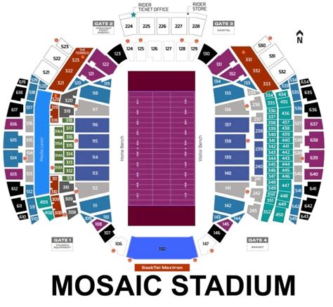 Mosaic Stadium Seating Chart With Rows And Seat Numbers 2024