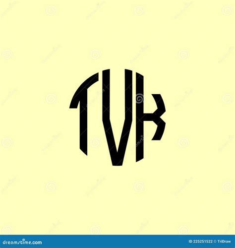 Creative Rounded Initial Letters TVK Logo Stock Vector - Illustration ...
